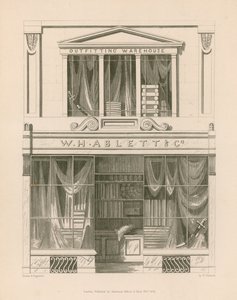 Shop Front for W H Ablett, Outfitting Warehouse, Cornhill, London by Nathaniel Whittock