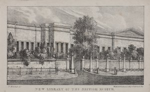 View of the New Library at the British Museum, c.1830 by Nathaniel Whittock