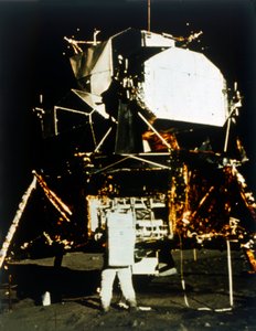Buzz Aldrin by the Lunar Module on the Surface of the Moon, Apollo II Mission