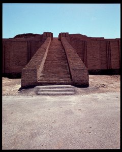 View of the Stairway of the Reconstructed Ziggurat, 2050 BC