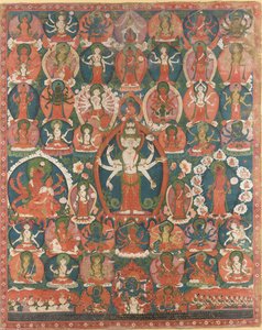 A Paubha of Eleven-Headed Avalokiteshvara