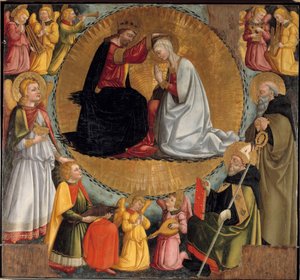 The Coronation of the Virgin Altarpiece by Neri di Bicci