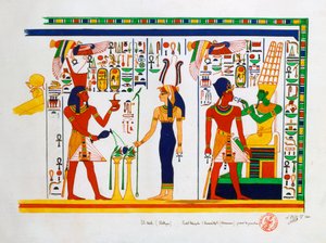 Mural from El-Kab, Egypt by Nestor l