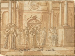 Christ and the Woman Taken in Adultery by Netherlandish 16th Century
