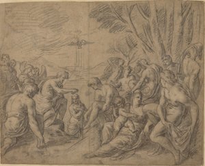 The Baptism of Christ by Netherlandish 16th Century