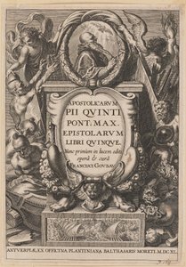 Title Page for Apostolicarvm PII Qvinti Pont. Max... by Netherlandish 17th Century after Sir Peter Paul Rubens
