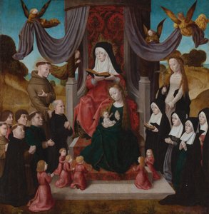 The Virgin and Child with Saint Anne, Saints Francis, Lidwina and donors, c. 1490-1