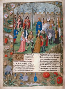 The Carolle in the Garden (from the Roman de la Rose, Bruges, c.1490-1500) by Netherlandish School