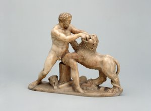 Hercules wrestling the Nemean Lion