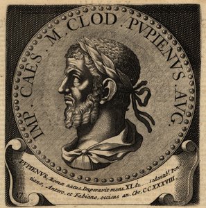 Portrait of Roman Emperor Pupienus
