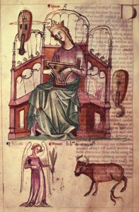 Venus playing a psaltery, from 