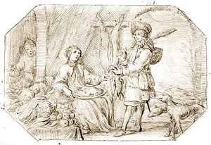 The Four Seasons: Winter - The Return from Hunting by Netherlandish School