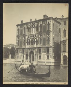Exterior of the Palazzo Cavalli-Franchetti in Venice by Neue Photographische Gesellschaft