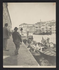 Gondolas along the Grand Canal in Venice by Neue Photographische Gesellschaft