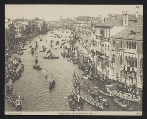 Gondolas on the Grand Canal in Venice