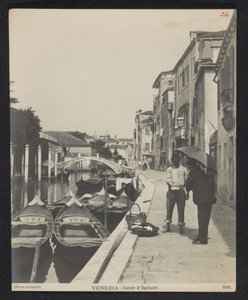 Gondolas on the Canale di Ognissanti in Venice by Neue Photographische Gesellschaft