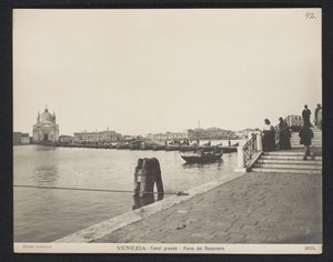 Pontoon Bridge over the Grand Canal in Venice during the Festa del Redentore (Venezia - Canal grande - Ponte del Redentore)