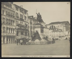 Riva degli Schiavoni in Venice, with an Equestrian Statue of Victor Emanuel II of Italy