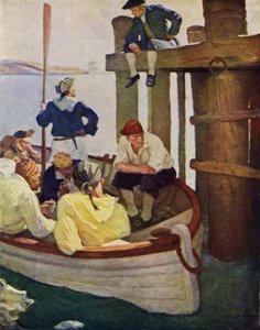 Illustration for Kidnapped by Robert Louis Stevenson by Newell Convers (after) Wyeth