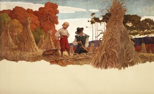 The Puritan Corn Husker, 1941 by Newell Convers Wyeth