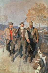 Three Hunters and Hounds