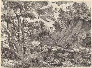Saint Jerome in the Wilderness by Niccolò Boldrini after Titian