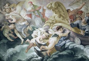 The Storm Miraculously Calmed on Contact with the Medallion of Pius V by Niccolo Francesco Lapi