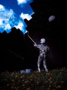 Astronaut Painting Sky