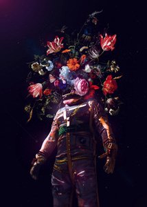 Cosmic Garden Astronaut by Nicebleed