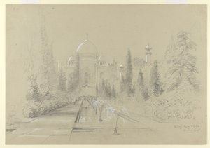 The Taj Mahal, Agra, 24th January 1870 by Nicholas Chevalier