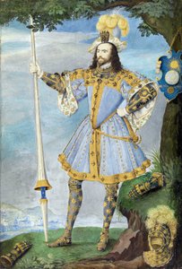 Portrait of George Clifford, Third Earl of Cumberland (1558-1605), Navigator by Nicholas Hilliard