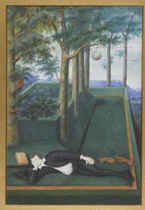 Portrait of a Reclining Nobleman in a Grown Garden; Portrait of Henry Percy, 9th Earl of Northumberland by Nicholas Hilliard