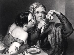 Predicting the Future from Reading Coffee Grounds, Engraved by Charles William Sharpe by Nicholas Joseph Crowley