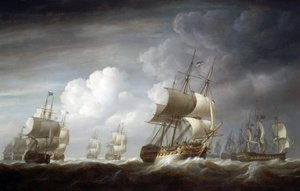 A fleet of Indiaman ships, British ships of the East India Trading Company