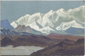 Himalayas, Kanchenjunga Range, 1936 by Nicholas Roerich