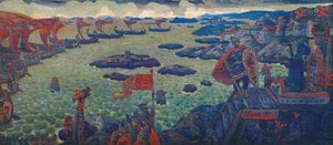 Ready for the Campaign The Varangian Sea by Nikolai Konstantinowitsch Roerich