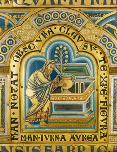 Aaron Puts a Golden Jar with Manna into the Ark of the Covenant by Nicholas of Verdun