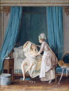 Lady Getting Out of Bed by Niclas II Lafrensen