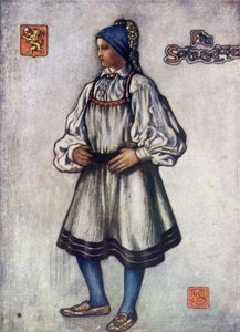 Norway: Saetersdalen Peasant Girl by Nico Jungman