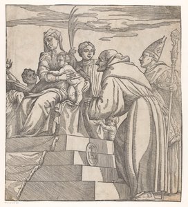 Doge Francesco Donato Kneeling Before Mary and Christ (Right Half) by Nicolò Boldrini (attributed to)