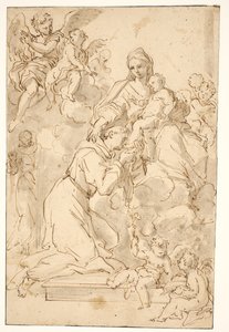 Madonna and Child with St Antony of Padua by Nicolò Ricciolini