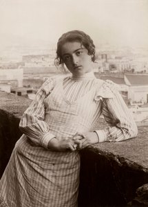 Young Woman on a Terrace, Naples by Nicola Biondi