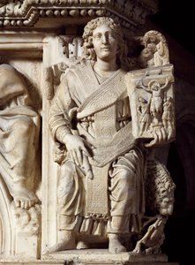 St John Baptist, corner statue from pulpit, Baptistery of St John by Nicola Pisano