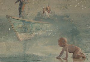 Child on the beach by Nicola Pucci