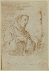 St. Francis. From a Supposedly Unique Etching by Murillo. by Nicolaas Henneman