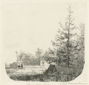 Wooded Landscape with a Stork