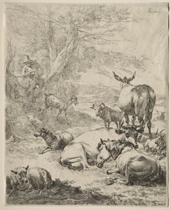 The Herd at Rest by Nicolaes Berchem