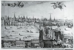View of The City of London with London Bridge