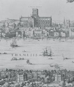 Panorama of London and the Thames (detail)