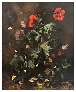 A Forest Floor with Flowers, Butterflies and Reptiles, c.1656-1700 by Nicolaes Lachtropius